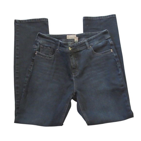 Chicos So Slimming Jeans Size 2 / 12 Dark Wash Straight Leg Mid Rise Classic - Picture 5 of 10